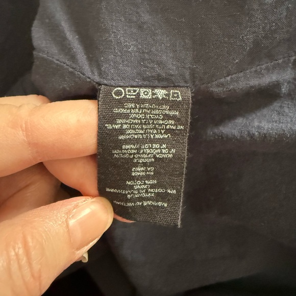 THEORY Navy Bonza Spring Poplin Zip Front Casual Dress - Picture 7 of 7